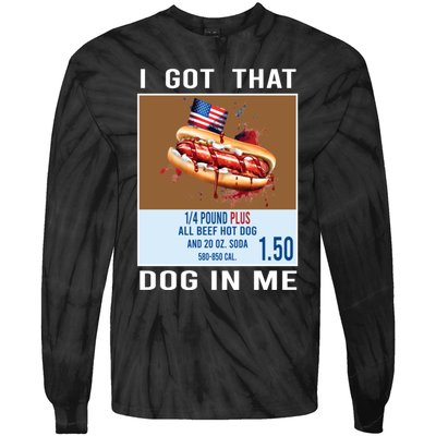 I Got That Dog In Me My Favorite Veteran Is My Dad Usa Flag Tie-Dye Long Sleeve Shirt