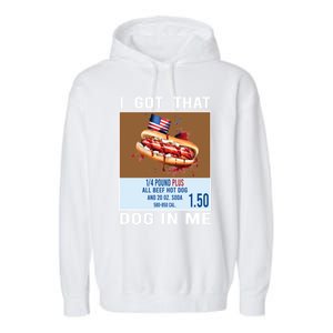 I Got That Dog In Me My Favorite Veteran Is My Dad Usa Flag Garment-Dyed Fleece Hoodie