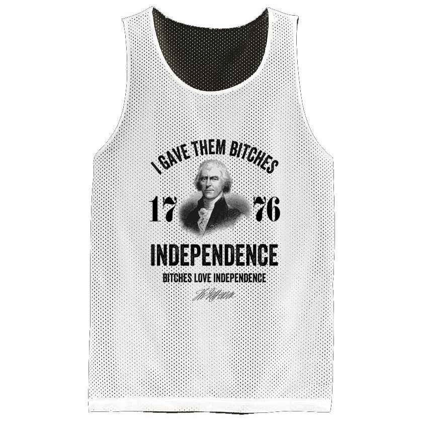 I Gave Them Bitches 1776 Independence Funny Bitches Love Independence Mesh Reversible Basketball Jersey Tank