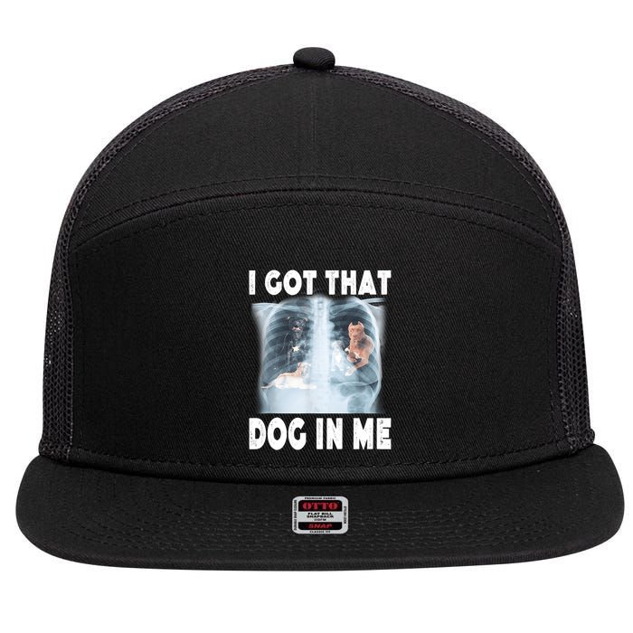 I Got That Dog In Me Xray Meme Funny Friend 7 Panel Mesh Trucker Snapback Hat