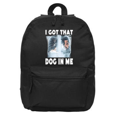 I Got That Dog In Me Xray Meme Funny Friend 16 in Basic Backpack