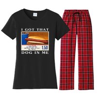 I Got That Dog In Me Funny Hot Dogs Combo Women's Flannel Pajama Set