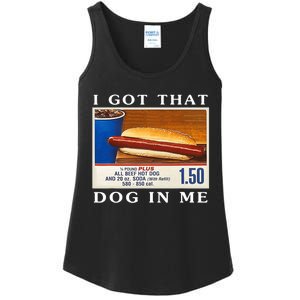 I Got That Dog In Me Funny Hot Dogs Combo Ladies Essential Tank