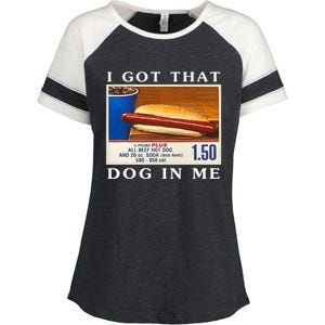 I Got That Dog In Me Funny Hot Dogs Combo Enza Ladies Jersey Colorblock Tee