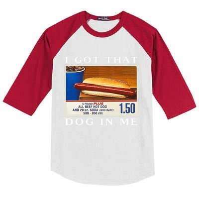 I Got That Dog In Me Funny Hot Dogs Combo Kids Colorblock Raglan Jersey