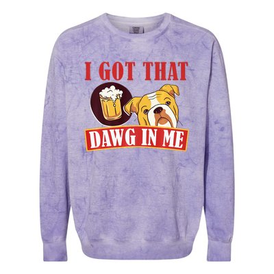 I Got That Dawg In Me Root Beer Dawg  Colorblast Crewneck Sweatshirt