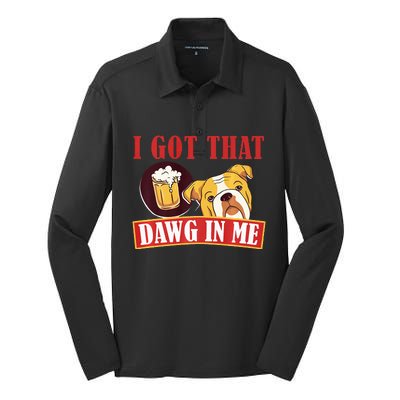 I Got That Dawg In Me Root Beer Dawg  Silk Touch Performance Long Sleeve Polo