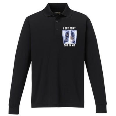 I Got That Dog In Me Xray Performance Long Sleeve Polo