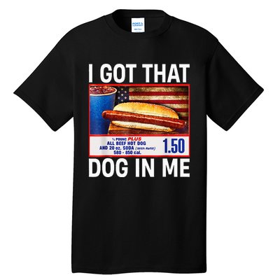 I Got That Dog In Me Hotdogs Combo 4th Of July Flag Vitage Tall T-Shirt