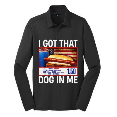 I Got That Dog In Me Hotdogs Combo 4th Of July Flag Vitage Silk Touch Performance Long Sleeve Polo