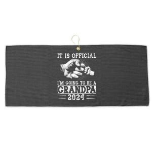 Im Going To Be A Grandpa 2024 Fathers Day Large Microfiber Waffle Golf Towel