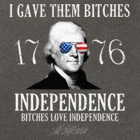 I Gave Them Bitches 1776 Independence Love Cotton Canvas Backpack