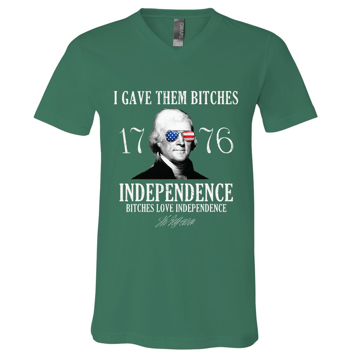 I Gave Them Bitches 1776 Independence Love V-Neck T-Shirt