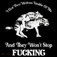 I Got Two Wolves Inside Of Me And They Wont Stop Fuckin Sustainable Bucket Hat