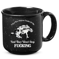 I Got Two Wolves Inside Of Me And They Wont Stop Fuckin 15oz Campfire Ceramic Mug