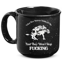 I Got Two Wolves Inside Of Me And They Wont Stop Fuckin 15oz Campfire Ceramic Mug