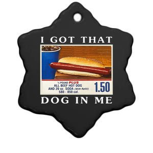 I Got That Dog In Me Funny Hot Dogs Combo  Ceramic Star Ornament