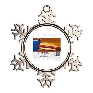 I Got That Dog In Me Funny Hot Dogs Combo  Metallic Star Ornament