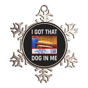 I Got That Dog In Me Funny Hotdogs Combo 4th Of July Dad Mom Gift Metallic Star Ornament