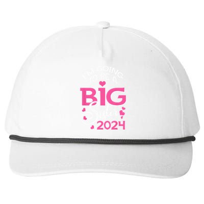 Im Going To Be A Big Sister 2024 Pregnancy Announcement Snapback Five-Panel Rope Hat