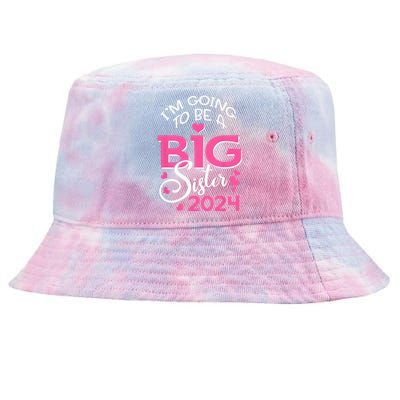 Im Going To Be A Big Sister 2024 Pregnancy Announcement Tie-Dyed Bucket Hat