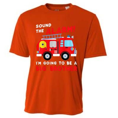 Im Going To Be A Big Brother Firetruck Baby Reveal Cooling Performance Crew T-Shirt