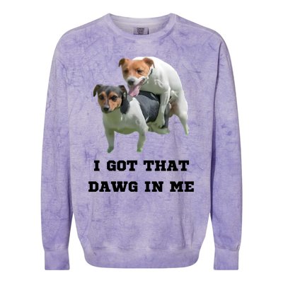 I Got That Dawg In Me Meme Colorblast Crewneck Sweatshirt