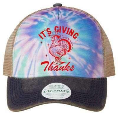 ItS Giving Thanks Cowboy Turkey Fall Autumn Thanksgiving Legacy Tie Dye Trucker Hat