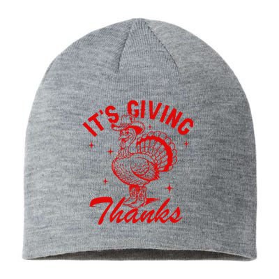 ItS Giving Thanks Cowboy Turkey Fall Autumn Thanksgiving Sustainable Beanie