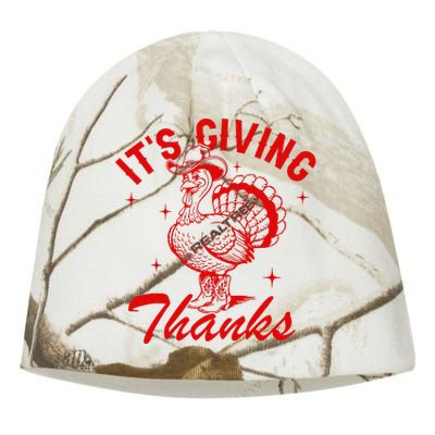 ItS Giving Thanks Cowboy Turkey Fall Autumn Thanksgiving Kati - Camo Knit Beanie