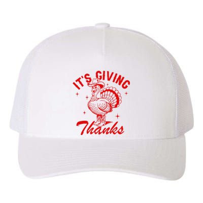 ItS Giving Thanks Cowboy Turkey Fall Autumn Thanksgiving Yupoong Adult 5-Panel Trucker Hat