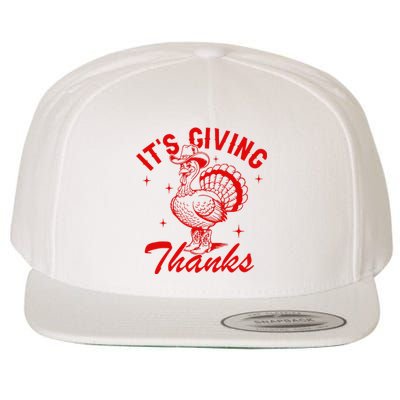 ItS Giving Thanks Cowboy Turkey Fall Autumn Thanksgiving Wool Snapback Cap