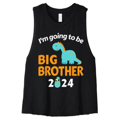 Im Going To Be Big Brother 2024 For Pregnancy Announcement Women's Racerback Cropped Tank