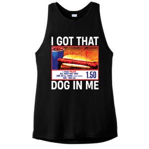 I Got That Dog In Me Funny Hotdogs Ladies PosiCharge Tri-Blend Wicking Tank