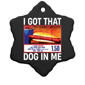 I Got That Dog In Me Funny Hotdogs Ceramic Star Ornament