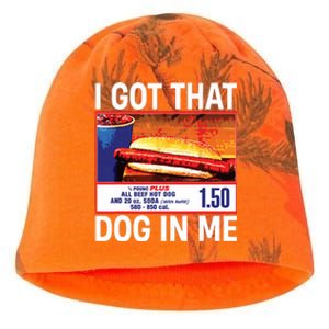 I Got That Dog In Me Funny Hotdogs Kati - Camo Knit Beanie