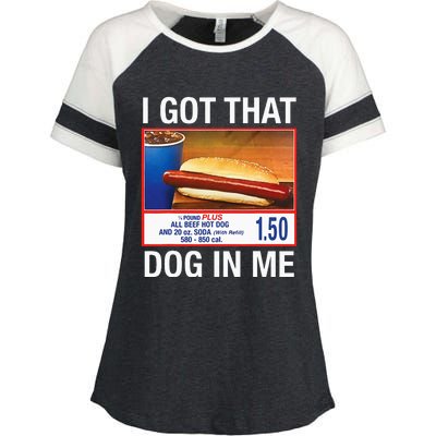 I Got That Dog In Me Enza Ladies Jersey Colorblock Tee