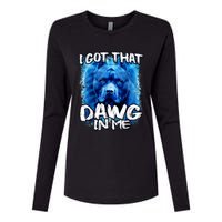 I Got That Dawg In Me Xray Pitbull Ironic Meme Viral Quote Womens Cotton Relaxed Long Sleeve T-Shirt