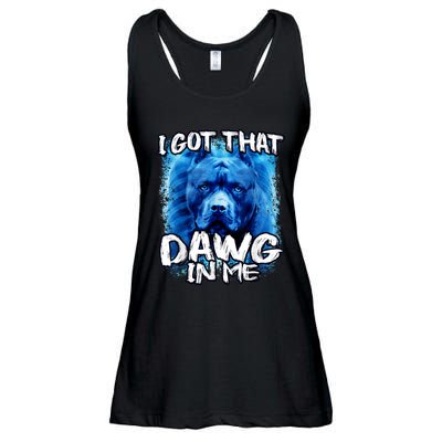 I Got That Dawg In Me Xray Pitbull Ironic Meme Viral Quote Ladies Essential Flowy Tank