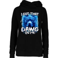 I Got That Dawg In Me Xray Pitbull Ironic Meme Viral Quote Womens Funnel Neck Pullover Hood