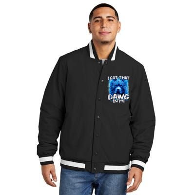 I Got That Dawg In Me Xray Pitbull Ironic Meme Viral Quote Insulated Varsity Jacket