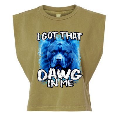 I Got That Dawg In Me Xray Pitbull Ironic Meme Viral Quote Garment-Dyed Women's Muscle Tee