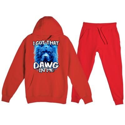 I Got That Dawg In Me Xray Pitbull Ironic Meme Viral Quote Premium Hooded Sweatsuit Set