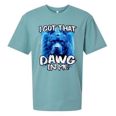 I Got That Dawg In Me Xray Pitbull Ironic Meme Viral Quote Sueded Cloud Jersey T-Shirt