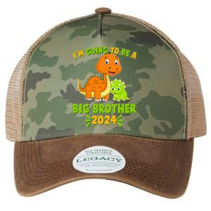 IM Going To Be A Big Brother 2024 Cute Dinosaurs Legacy Tie Dye Trucker Hat