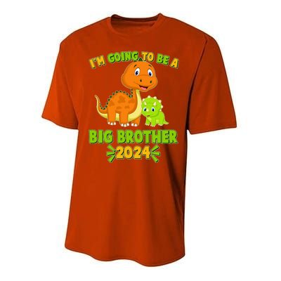 IM Going To Be A Big Brother 2024 Cute Dinosaurs Performance Sprint T-Shirt