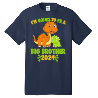 IM Going To Be A Big Brother 2024 Cute Dinosaurs Tall T-Shirt