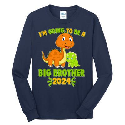 IM Going To Be A Big Brother 2024 Cute Dinosaurs Tall Long Sleeve T-Shirt