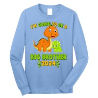 IM Going To Be A Big Brother 2024 Cute Dinosaurs Long Sleeve Shirt