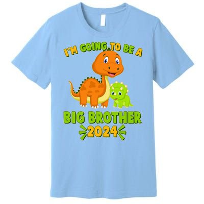 IM Going To Be A Big Brother 2024 Cute Dinosaurs Premium T-Shirt